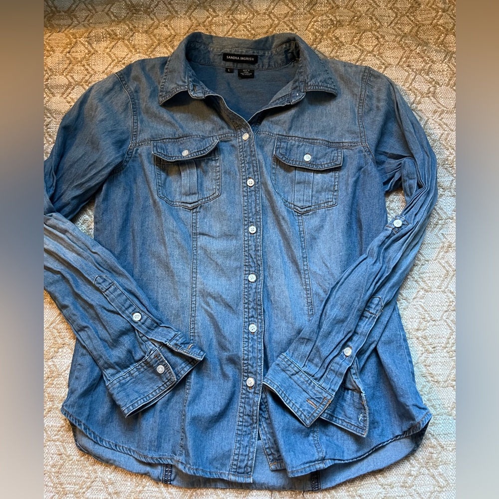 Denim Long Sleeve Button Down